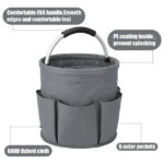 Bocaoying 17L Cleaning Organizer Caddy with Handle, Large Folding Cleaning Basket Bag, Multifunction Collapsible Waterproof Gardening Tool Storage Bag, Caddy Organizer for Cleaning Utensils