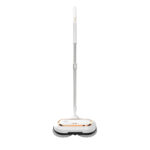 Cordless Electric Mop, AlfaBot Floor Cleaner with LED Headlight & Water Sprayer, Up to 60 mins Working Time, Dual-Motor Powerful Spin Mop with 13.6oz Water Tank for Multi-Surface, Self-Propelled