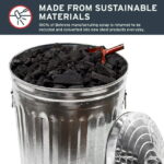 Behrens 20 gal Silver Galvanized Steel Garbage Can Lid Included Animal Proof/Animal Resistant - Image 2