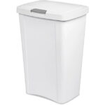 Sterilite 13 gal Touchtop Wastebasket, White