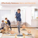 INSE Steam Mop with Rotating Pads, 10 in 1 Scrubbing Steam Vacmop for Kitchen, Hardwood Floor, Marble Floor - Image 3