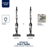 BISSELL 3-in-1 Turbo, Corded, Stick Vacuum, Carpet, Area Rugs, Hardfloor, Upholstery, Removable Hand Vac, Lightweight, Motorized Bursh Roll, 2610, Black - Image 2