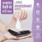 Body Wipes for Women - 12 Pack - 120 Extra Thick Deodorant Wipes - Rinse-Free Lavender Body Wipes - Wet Wipes for Body And Face - Personal Hygiene Wipes for Women Men Teens Adults - biodegradable