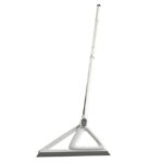 Under$5! Danhjin Multifunction Squeegee Brooms Lightweight Indoor for Sweeping Floors, Soft for Pet Hair Household Brooms with Long Handle for Kitchen, Garage, Porch Non-Scratch & Easy Storage