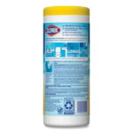 Clorox 30112 7 in. x 8 in. 1-Ply Disinfecting Wipes - Fresh Scent/Citrus Blend (35/Canister, 3/Pack, 5 Packs/Carton) - Image 3