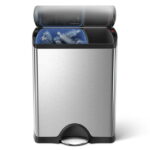 simplehuman 12.2 Silver Recycler Wastebasket